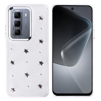 İnfinix Hot 50 4G Kılıf Airbag Tasarımlı Simli Şeffaf Zore Kutup Kapak Yıldız