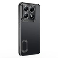 Xiaomi 14T Pro Kılıf Kamera Korumalı Logo Gösteren Zore Omega Kapak Siyah