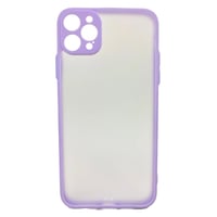 Nettech Apple iPhone 12 Pro Uyumlu Kontrast Renkli Tuş Seri Arka Koruma Kılıf (Lila) NT88629