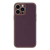 Nettech Apple iPhone 14 Pro Max Uyumlu Coco Leather Seri Arka Koruma Kılıf (Derin Mor) NT99765