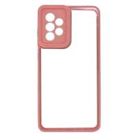 Nettech Samsung Galaxy A72 Uyumlu Güçlü Kamera Koruma Arka Koruma Kılıf (Pembe) NT92075