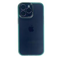 Nettech Apple iPhone 13 Pro Max Uyumlu Mika Renkli Kenar Seri Arka Koruma Kılıf (Yeşil) NT99041
