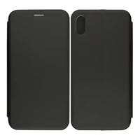 Nettech Apple iPhone XS Max Uyumlu Lüx Seri Kapaklı Kılıf (Siyah) VR18172