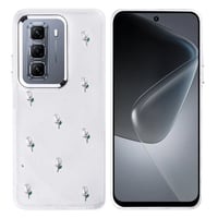 İnfinix Hot 50 4G Kılıf Airbag Tasarımlı Simli Şeffaf Zore Kutup Kapak  Lale