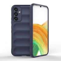 Galaxy A34 Kılıf Esnek TPU Oyuklu Arka Yüzey Tasarımlı Zore Etnik Silikon Kapak  Lacivert