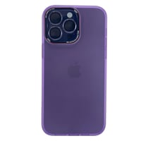 Nettech Apple iPhone 14 Pro Max Uyumlu Mika Renkli Çerçeveli Tuş Seri Arka Koruma Kılıf (Mor) NT99006