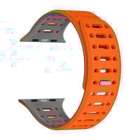 Apple Watch 42mm Zore KRD124 Silikon Kordon Strap Kayış  TuruncuGri