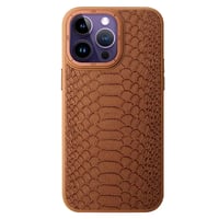 Nettech Apple iPhone 13 Pro Max Uyumlu Spor Deri Seri Arka Koruma Kılıf (Kahverengi) NT101439