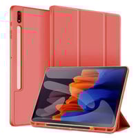 Nettech Samsung Galaxy Tab S7 FE LTE SMT733 64 GB 12.4 Uyumlu Premium Smart 360 Kalem Yuvalı Kapaklı Kılıf (Kırmızı) NT104995