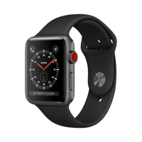 Apple Watch Series 3  Alüminyum  42mm  Cellular  Gece yarısı