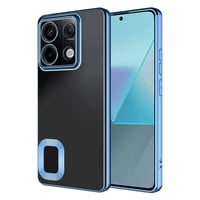 Xiaomi Redmi Note 13 4G Kılıf Kamera Korumalı Logo Gösteren Zore Omega Kapak  Sierra Mavi