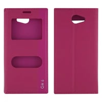 Nettech General Mobile GM6 Uyumlu Kapaklı Kılıf Kapaklı Kılıf (Pembe) VR829