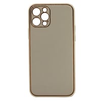 Nettech Apple iPhone 12 Pro Uyumlu Coco Leather Seri Arka Koruma Kılıf (Gold) NT93572