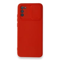 Nettech Samsung Galaxy A02S Uyumlu Kızaklı Kamera Korumalı Arka Koruma Kılıf (Kırmızı) NT87199