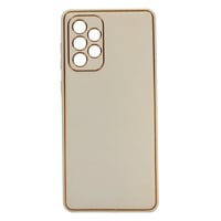 Nettech Samsung Galaxy A53 Uyumlu Coco Leather Seri Arka Koruma Kılıf (Gold) NT93416