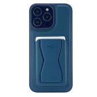 Nettech Apple iPhone 13 Pro Uyumlu Deri Purse Seri Arka Koruma Kılıf (Lacivert) NT101331