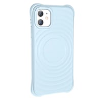Apple iPhone 11 Magsafe Şarj Özellikli Airbagli Mat Görünümlü Zore Hepi Kapak  Mavi Açık