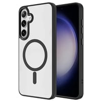 Galaxy S25 Plus Kılıf Magsafe Şarj Özellikli Zore Krom Magsafe Silikon Kapak  Siyah