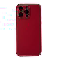 Nettech Apple iPhone 14 Pro Uyumlu Coco Leather Seri Arka Koruma Kılıf (Kırmızı) NT99749
