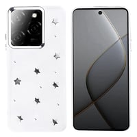 Tecno Spark 20 Pro 5G Kılıf Airbag Tasarımlı Simli Şeffaf Zore Kutup Kapak  Yıldız