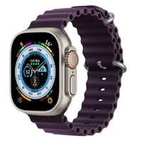 Nettech Apple Watch Seri 44/42 mm Uyumlu Silikon Kordon (Mor) NT103008