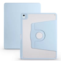 Apple iPad Air 13 2024 Kılıf Zore Termik Kalem Bölmeli Dönebilen Standlı Kılıf  Mavi