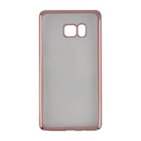Nettech Samsung Galaxy N930 Note 7 Uyumlu Çerçeve Görünümlü Arka Koruma Kılıf (Rose Gold) VR7891