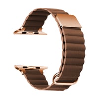 Nettech Apple Watch Series 41 mm Uyumlu Deri Kordon (Kahverengi) NT110242