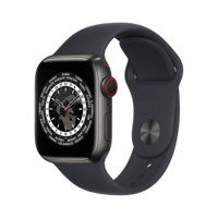 Apple Watch Series 7  Titanyum  41mm  Cellular  Gece yarısı