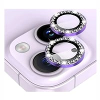Nettech Apple iPhone 14 Uyumlu Diamond Taşlı Model Kamera Cam Koruyucu (Mor) NT97511
