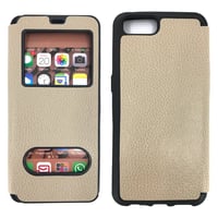 Nettech Realme C2 Uyumlu Pencereli Kapaklı Kılıf (Gold) NT84527