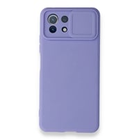 Nettech Xiaomi Mi 11 Lite Uyumlu Kızaklı Kamera Korumalı Arka Koruma Kılıf (Lila) NT87189