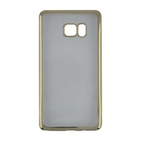 Nettech Samsung Galaxy N930 Note 7 Uyumlu Çerçeve Görünümlü Arka Koruma Kılıf (Gold) VR7893