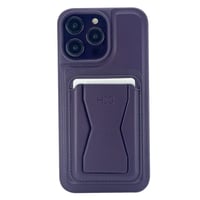 Nettech Apple iPhone 13 Pro Max Uyumlu Deri Purse Seri Arka Koruma Kılıf (Mor) NT101336