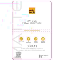 Nettech Uyumlu Ön Koruma Telefon Mat Hayalet Kesme Nano Ekran Koruyucu (Şeffaf) NT90142