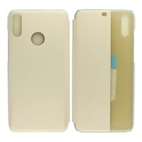 Huawei Huawei Y7 Prime 2019 Uyumlu Smart View Kapaklı Kılıf (Gold) VR17844
