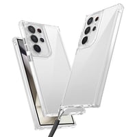 Galaxy S24 Ultra Kılıf Airbagli Takılabilir Askı Aparatlı Zore Snap Silikon Kapak Şeffaf