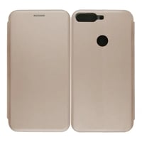 Nettech Huawei Y7 2018 Uyumlu Lüx Seri Kapaklı Kılıf (Rose Gold) VR18151
