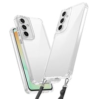 Galaxy A25 Kılıf Airbagli Takılabilir Askı Aparatlı Zore Snap Silikon Kapak  Şeffaf