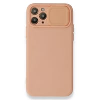 Nettech Apple iPhone 12 Pro Uyumlu Kızaklı Kamera Korumalı Arka Koruma Kılıf (Pembe) NT84541