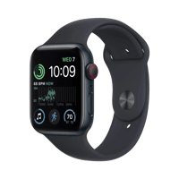 Apple Watch SE 2  Alüminyum  44mm  GPS + Cellular  Gece Yarısı