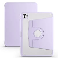 Apple iPad Pro 11 2024 Kılıf Zore Termik Kalem Bölmeli Dönebilen Standlı Kılıf  Lila