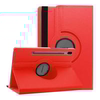 Nettech Samsung Galaxy Tab S7 FE LTE SMT733 64 GB 12.4 Uyumlu 360 Kapaklı Kılıf (Kırmızı) NT94573