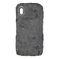 Nettech Apple iPhone XS Max Uyumlu Peluş Arka Koruma Kılıf (Gri) VR12884