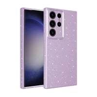 Galaxy S24 Ultra Kılıf Kamera Korumalı Simli Lüks Zore Koton Kapak  Lila