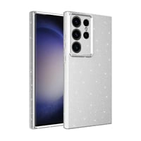 Galaxy S24 Ultra Kılıf Kamera Korumalı Simli Lüks Zore Koton Kapak  Gümüş