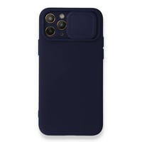 Nettech Apple iPhone 11 Pro Uyumlu Kızaklı Kamera Korumalı Arka Koruma Kılıf (Lacivert) NT84545