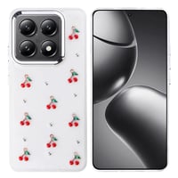 Xiaomi 14T Pro Kılıf Airbag Tasarımlı Simli Şeffaf Zore Kutup Kapak Kiraz