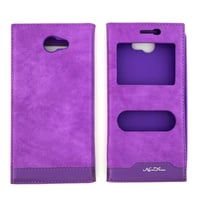 Nettech General Mobile GM6 Uyumlu Kapaklı Kılıf Kapaklı Kılıf (Mor) VR834