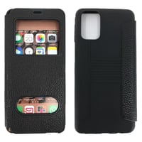 Nettech Oppo Reno 4 Uyumlu Pencereli Kapaklı Kılıf (Siyah) NT89276